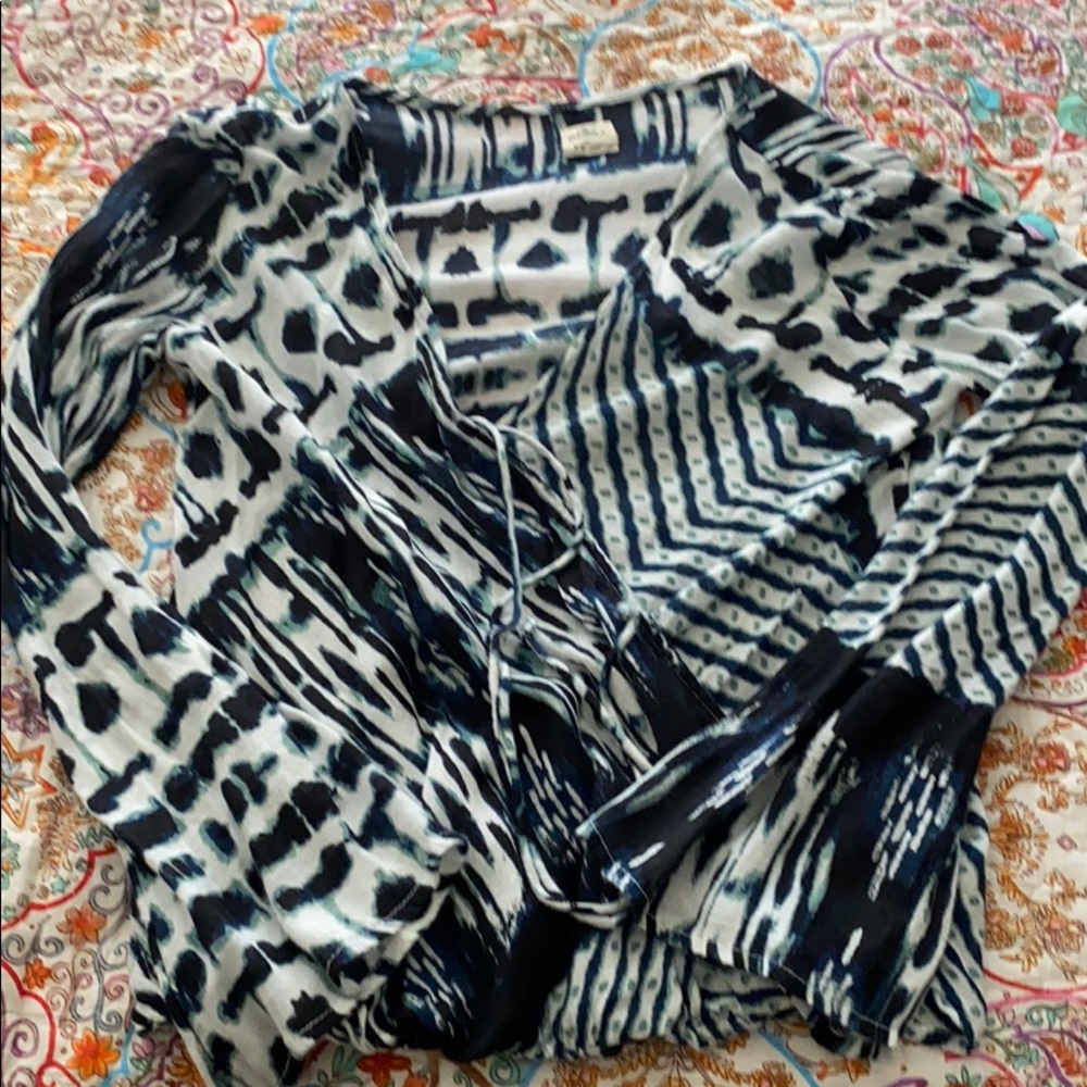 O’Neill tie dye bell sleeve top
